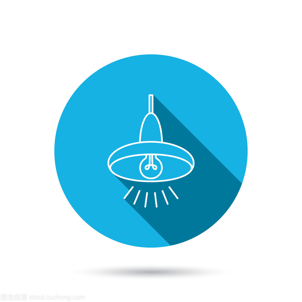 天花板燈圖標。燈光照明標志